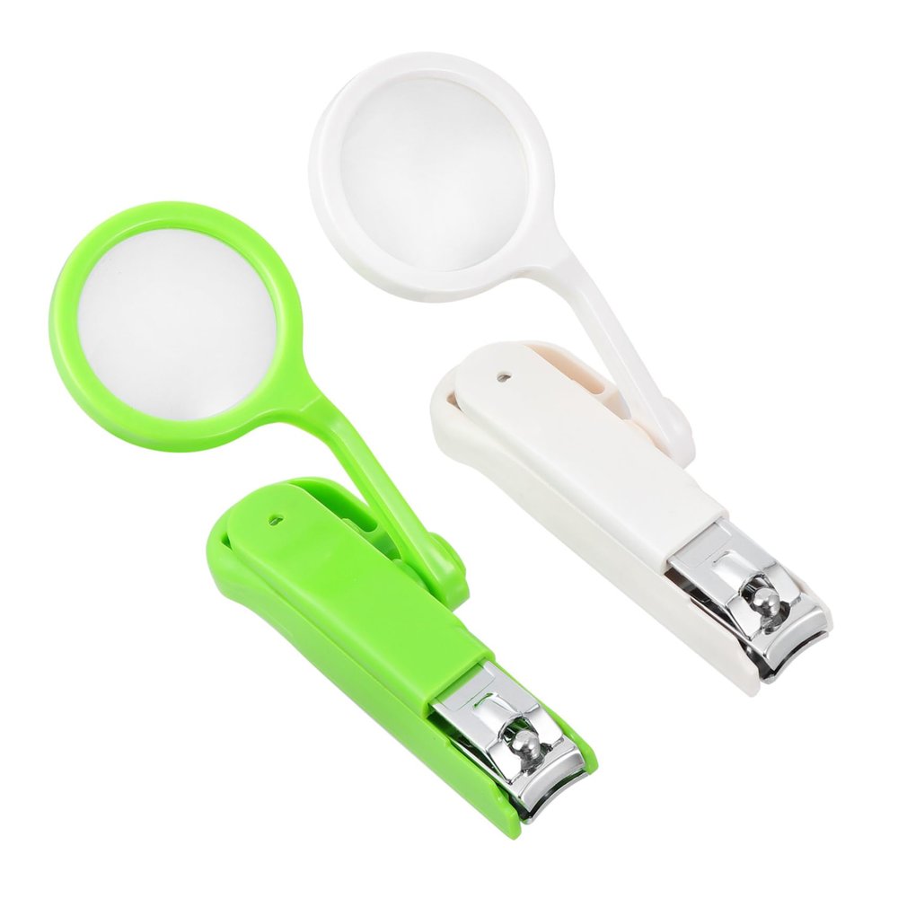 TOYANDONA 2pcs Nail Scissors Magnifying Glass Fingernail Clippers for Manicure Pedicure Grown Toenail Tool for Adults
