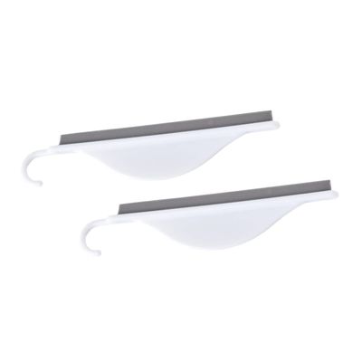 SECFOU 2pcs Silicone Mirror Wipe with Handle Durable Bathroom Squeegee for Easy Cleaning Home Use Window and Convenient Storage Hook Design Protective and Comfortable Scraper