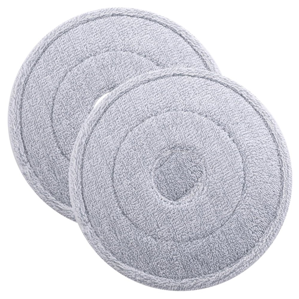 BCOATH 2pcs Round Microfiber Mop Head Replacement for Cleaning Absorbent and Washable Floor Cleaning Tool for Effortless Stain Removal
