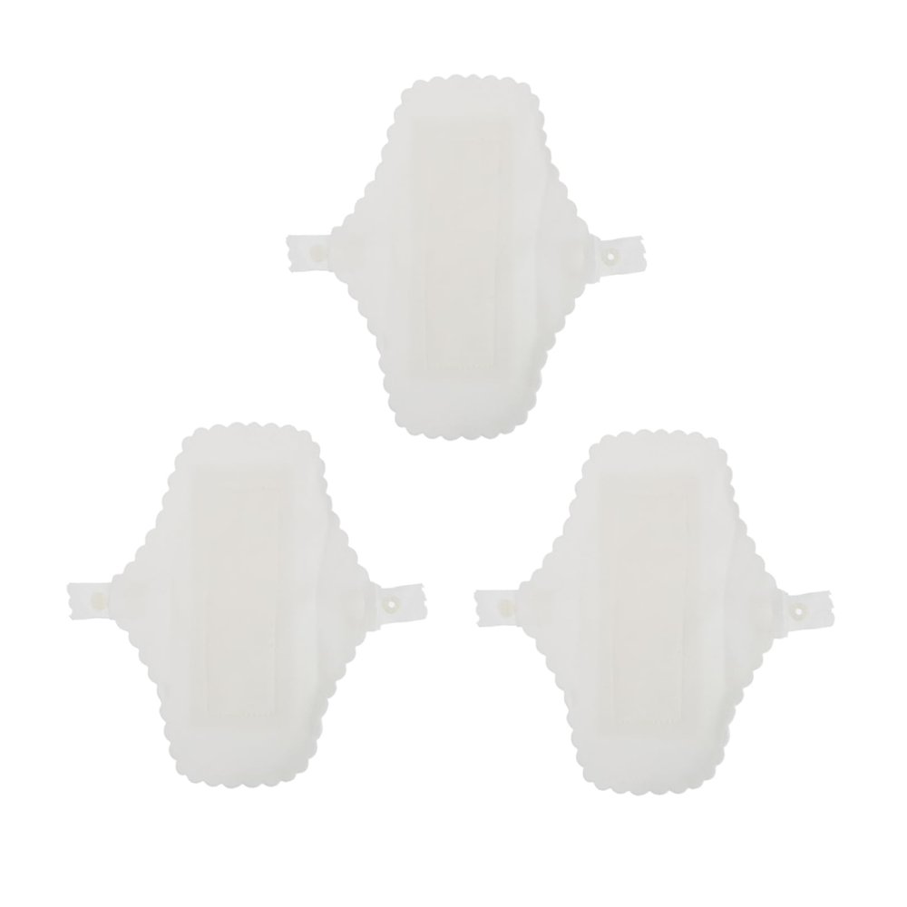 BEBEMOKO Reusable Sanitary Napkins 3 Pack Cotton Menstrual Pads Washable Soft Perfect for Supply