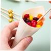 Gatuida 50pcs Ice Cream Cone Holder for Waffle Cones Disposable Wood Cones Food Serving Charcuterie view 4