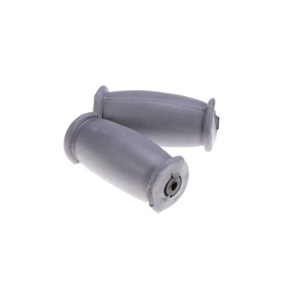 SKISUNO Grey Rubber Crutch Hand Grips Non-slip Replacement Handles for Standard Crutches Easy Installation and Washable Design
