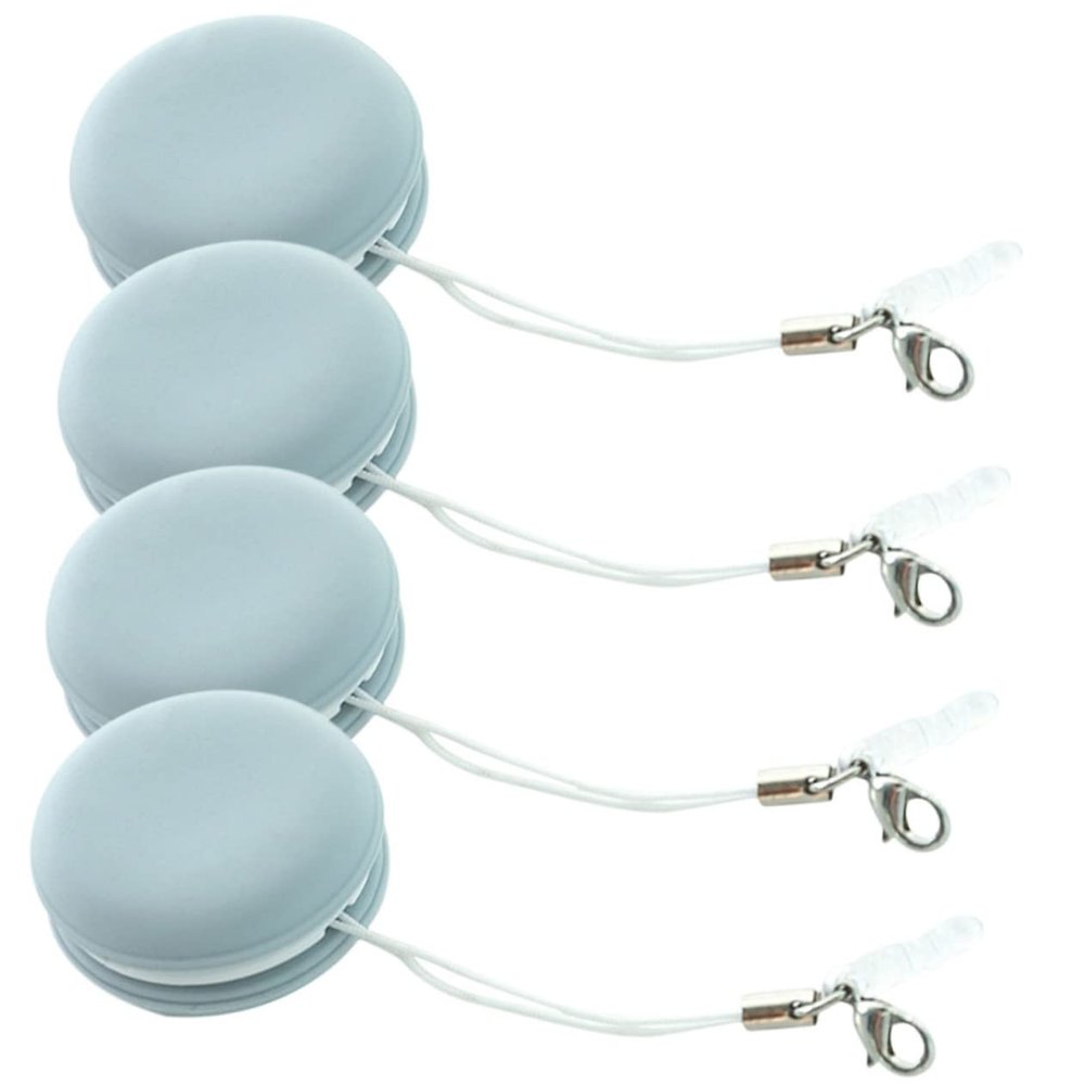 SECFOU 4pcs Glasses Lens Macaron Shape Screen Cleaning Reusable Microfiber for Eyeglasses Fast Drying