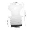 4pcs Hot Water Bottle Lid Hot Water Bag Lids Replacement Cap Rubber Bung Sack Water Bottle Sealing Plug White view 2