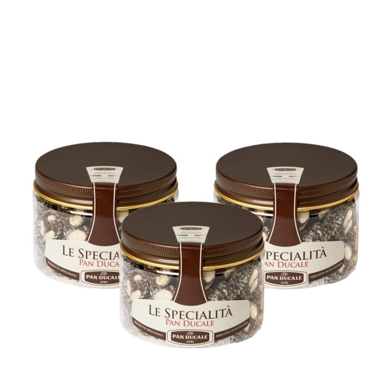 Pan Ducale - Chocolate Salami with Almonds - Traditional Dessert from Abruzzo - 3 x 150 g