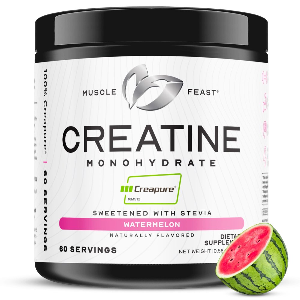 Muscle Feast Creapure Creatine Monohydrate Powder, Watermelon (300g)