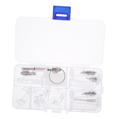 BEBEMOKO Eyeglass Repair Kit with Screws Nose Pads Precision Screwdriver and Tweezers for Easy Eyewear Maintenance and Replacement Tools