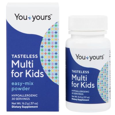 You+yours Tasteless Multivitamin Powder for Kids + Toddlers- No Sugar, Sweeteners, Flavors, or Preservatives. Add to Beverages or Food. Unflavored Children's Multivitamin Supplement. 30 Servings.
