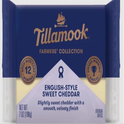 Tillamook English-Style Sweet Cheddar 7 oz (Pack of 4)