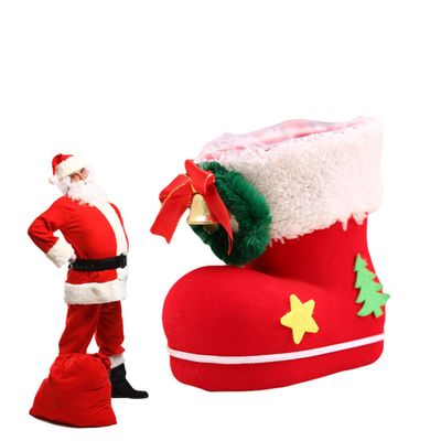 Anneome Unique Christmas Boots Candy Stockings Drawstring for Indoor Decorations