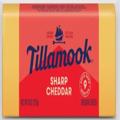 Tillamook Sharp Cheddar 8 oz (Pack of 12)