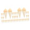 SOLUSTRE 200pcs Wooden Ice Cream Cones Disposable Dessert Holders for Ice Cream Snacks Appetizers Pinewood Cones Food Serving view 1