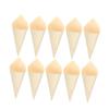SOLUSTRE 200pcs Wooden Ice Cream Cones Disposable Dessert Holders for Ice Cream Snacks Appetizers Pinewood Cones Food Serving view 2
