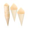 SOLUSTRE 200pcs Wooden Ice Cream Cones Disposable Dessert Holders for Ice Cream Snacks Appetizers Pinewood Cones Food Serving view 3