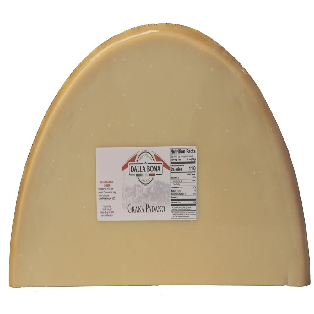 Mitica Grana Padano Quarter, 20 lb, Aged 18 Months, Product of Italy, Premium Hard Cheese