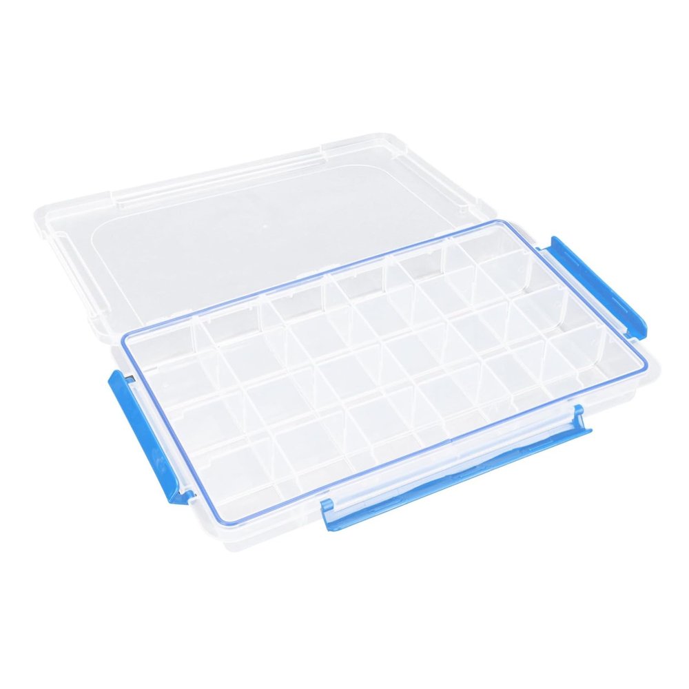 IWOWHERO Space-Saving Medicine Stickers for Pill Box Travel-Friendly Pill Organizer Lightweight Grid Plastic Jewelry Storage Organizer