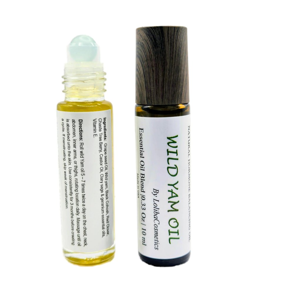 Wild Yam Oil, 10ML Roller Bottle, Wild Yam Cream, Natural Balancing Oil (10 Millimeters, Essential Oils) PMS, HotFlashes