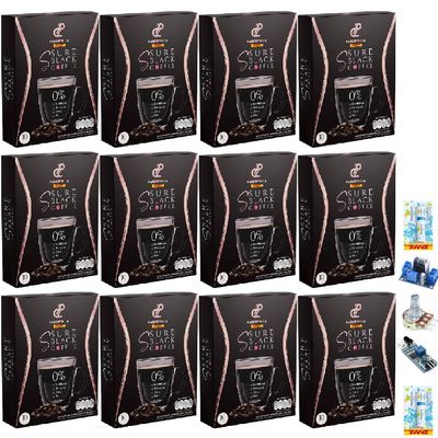 100% Arabica Delicious Good Shape 10 Sachets/Box SSureBlack Coffee Aromatic Rich Intense Fruit Snack Set 12 D137 By Thaigiftshop [Get Free Tomato Facial Mask]