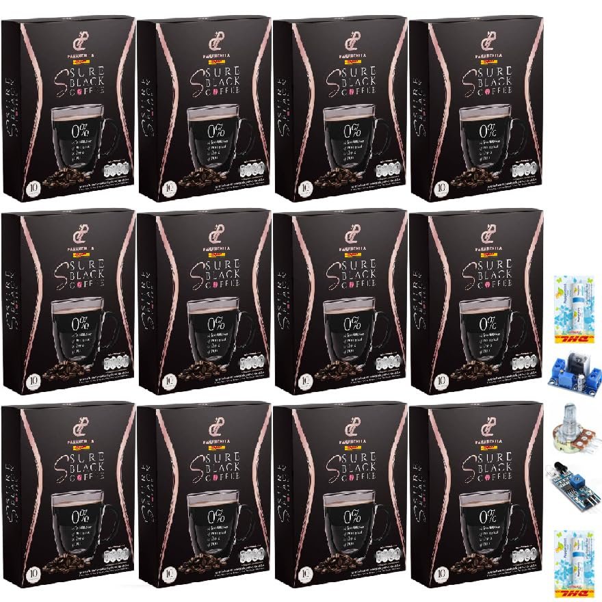100% Arabica Delicious Good Shape 10 Sachets/Box SSureBlack Coffee Aromatic Rich Intense Fruit Snack Set 12 D137 By Thaigiftshop [Get Free Tomato Facial Mask]