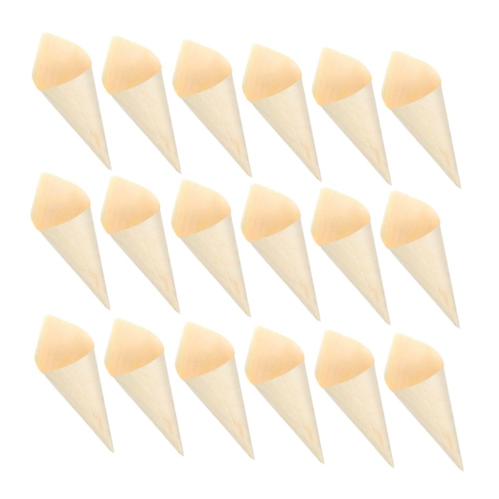 ULTECHNOVO 50pcs Egg Container Waffle for Ice Cream Disposable Food Cones for Parties Catering Restaurants