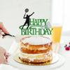 Keoysek Badminton Happy Birthday Cake Topper Sports theme Cake Topper view 3
