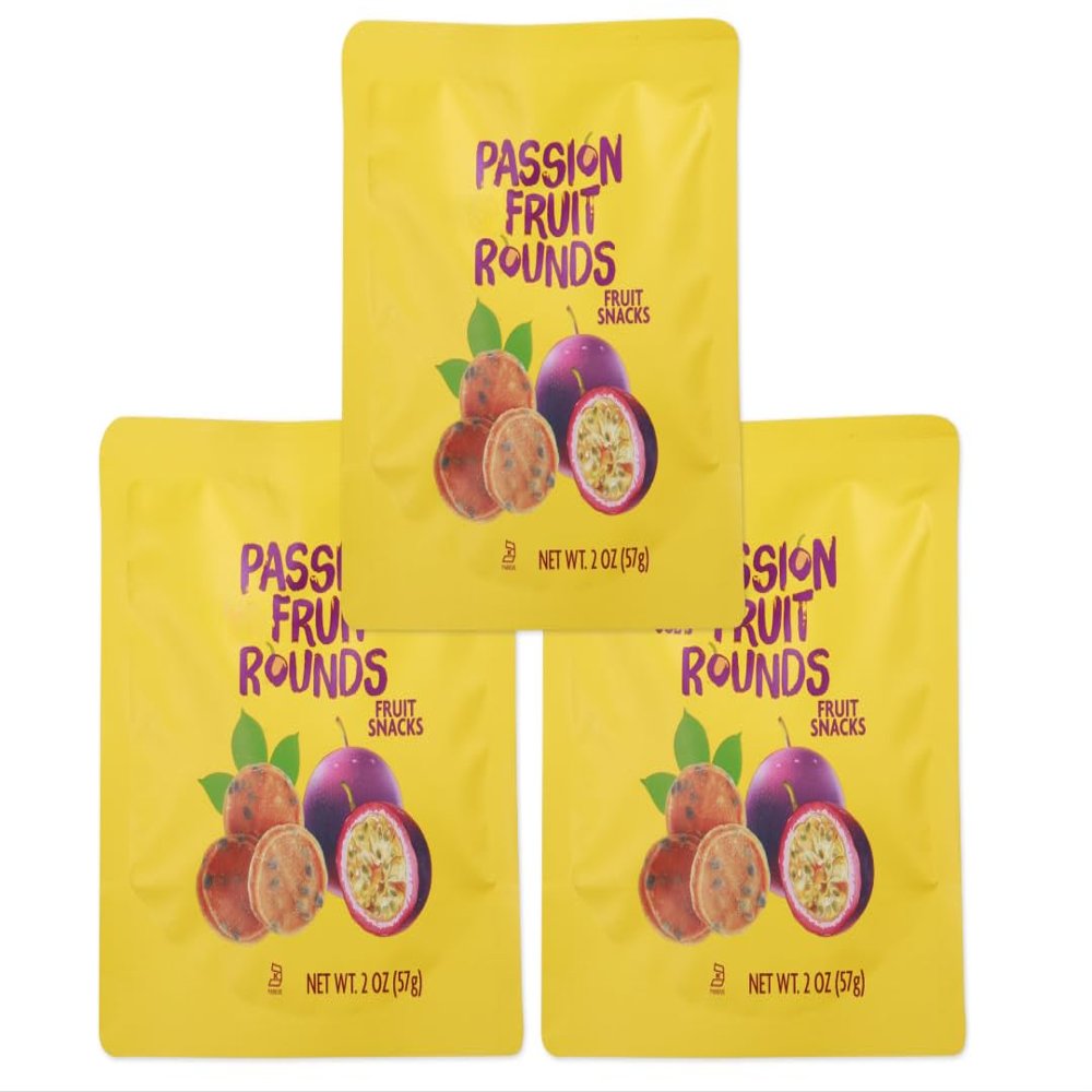 Passion Fruit Rounds Trader Jos, 2 oz - Pack of 3