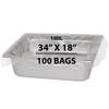 Poly Nylon Pan Liner, 1Mil 34" X 18" & 100 Bags | Polyethylene/Nylon Material, Ideal for Food Storage | Protects Oven Baking & Roasting Pans view 1