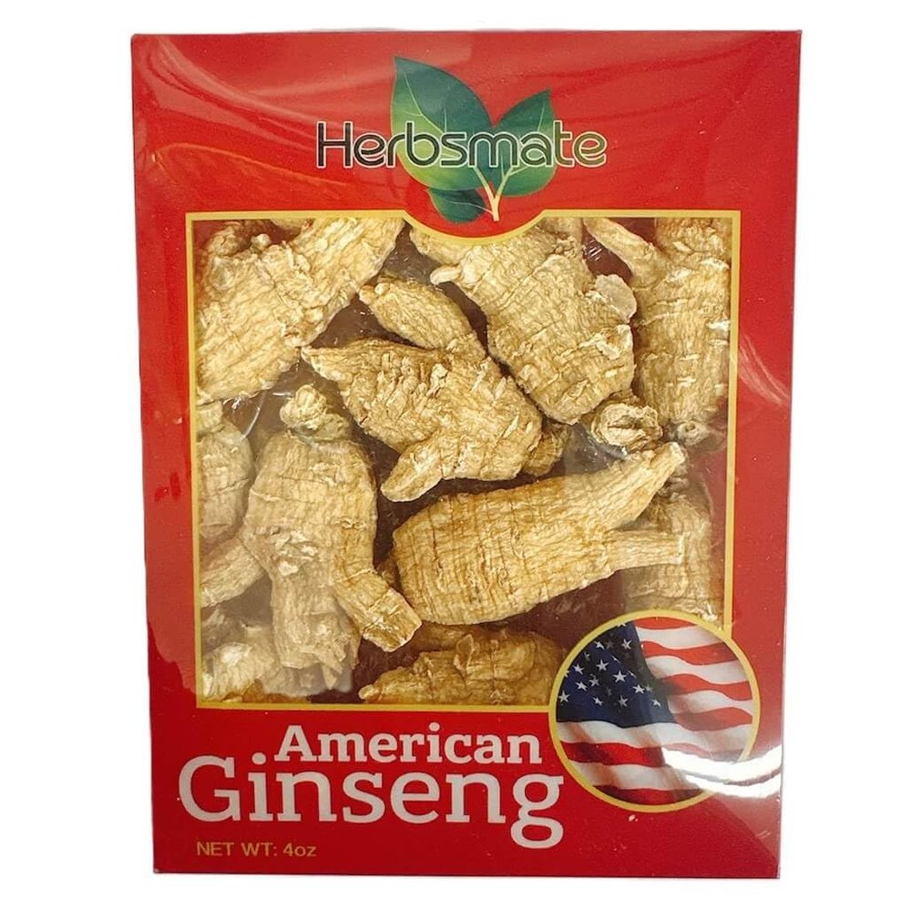 Hand-Selected A Grade American Ginseng Large Round Jumbo Size (4 Oz. Box)