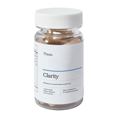 Thesis Clarity Nootropic Supplement for Energy & Focus Lions Mane, Panax Ginseng, Caffeine & B6 Daily Brain Support 25 Servings