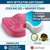 ComfiLife Premium Gel & Memory Foam Seat Cushion Doctor Recommended Office Chair Cushion, Car Seat Cushion Chair Cushions for Back & Sciatica Pain Relief Seat Cushions for Office & Desk (Pink) view 2