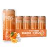 Clean Simple Eats Energy + Focus Drink, Energy Drink With 100 Mg Organic Caffeine, L Theanine, B Vitamins & Prebiotic Fiber, Naturally Sweetened, Zero Sugar, Orange Swirl Flavor, 12 Oz Cans, 12 Pack view 1