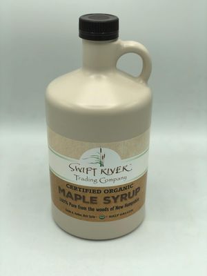 Swift River Organic Maple Syrup - 1 Half Gallon, Grade A Amber Rich Taste, Pure and Sustainably Sourced from New Hampshire