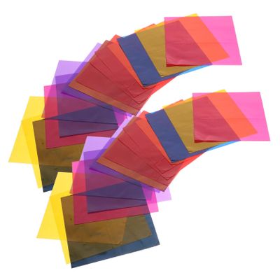 Anneome 84sheets Transparent Cellophane Wraps for Diy Crafts and Gift Baskets Vibrant Colors Squares for Creative Projects and Decorative Packaging