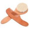 TOYANDONA 1set Wool Brush and Comb Newborns Soft Bristles for Gentle Scalp Massage and Cradle Cap Care Grooming Kit for Hair Care view 1