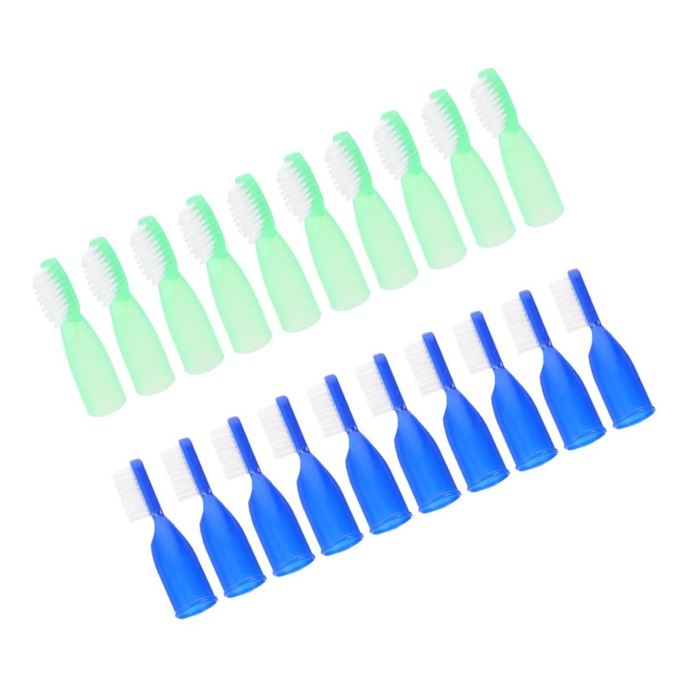 Ipetboom 20pcs Mini Toothbrushes for Prison Use Soft Finger Sleeve Design Self-harm for High-Security Facilities