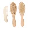 Abaodam Newborn Grooming Kit Wooden Comb Brush Set Bath Accessories Wool Brush Scalp Massage Tools Hair Use view 1