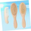 Abaodam Newborn Grooming Kit Wooden Comb Brush Set Bath Accessories Wool Brush Scalp Massage Tools Hair Use view 2