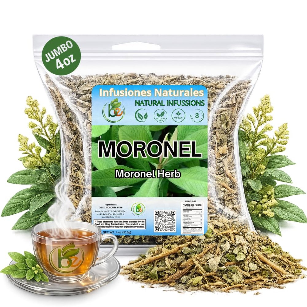 Moronel Herbal Tea (4 oz) - Premium "Planta de la Vida" (Synadenium grantii) - Wildcrafted Loose Leaf Tea from Mexico - 100% Natural, Caffeine-Free, Vegan - Authentic Mexican Herbs by BEXPERTSUSA