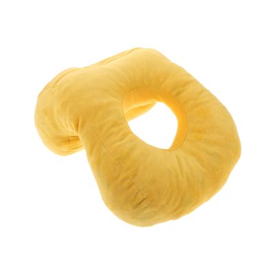 ROMISBABA Memory Foam Face Down Pillow for Stomach Sleeping Breathable Mesh for Opening Pressure Relief Comfortable Yellow