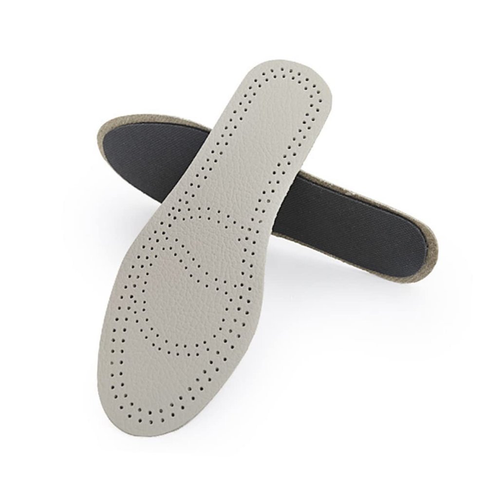 Anneome Men Women Leather Insoles Breathable Sports Shoe Inserts Sweat Absorption Cushion for Foot Comfort for Running Casual and Athletic Use
