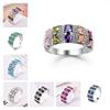 LNBLAKBXBD Magnetic Zircon Ring for WomenDetoxing Ring,Moissanite Magnetology Lymphvity Ring,Magnetic Lymphatic Therapy Titanium Ion Moissanite Diamond Ring (Blue,9) view 3