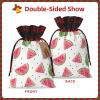 DRTGEDS Watermelon Fresh Fruit 4.7x 6.9in Large Capacity Gift Bag With Drawstring For Your Halloween Precious Gifts 1pcs view 3