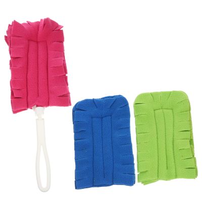PartyKindom 1set Reusable Duster Refills with Washable Replacement Heads and Handle for Cleaning of Ceiling Fans Hardwood Floors and Windows
