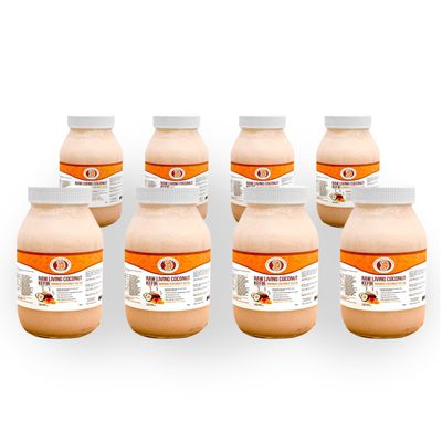 Mango Coconut Kefir Organic Raw Probiotic Drink for Gut Health & Digestion | Living Cultures, Tropical Flavor | by This Chick Is Raw 1 Gallon (128oz)