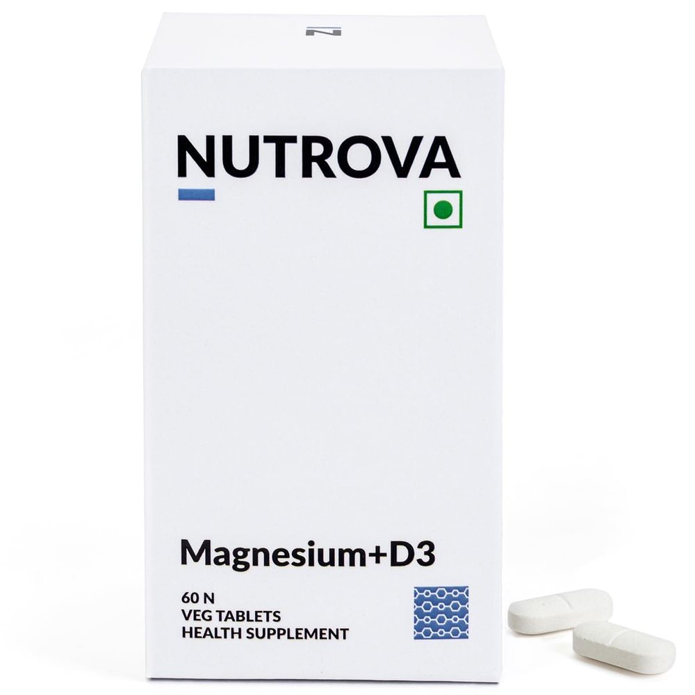 Magnesium+D3 Bioavailable Magnesium Bisglycinate Chelate with Vegan Vitamins D3