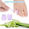 24 Pcs Silicone Toe Sleeves, Soft Gel Protector Toe Cushions Cuttable Pinky Toe Sleeves Protectors Corn Protectors Toe Tube Pads for Hammer Toe Stubbed Toe Corns Calluses Protect(Purple) view 3