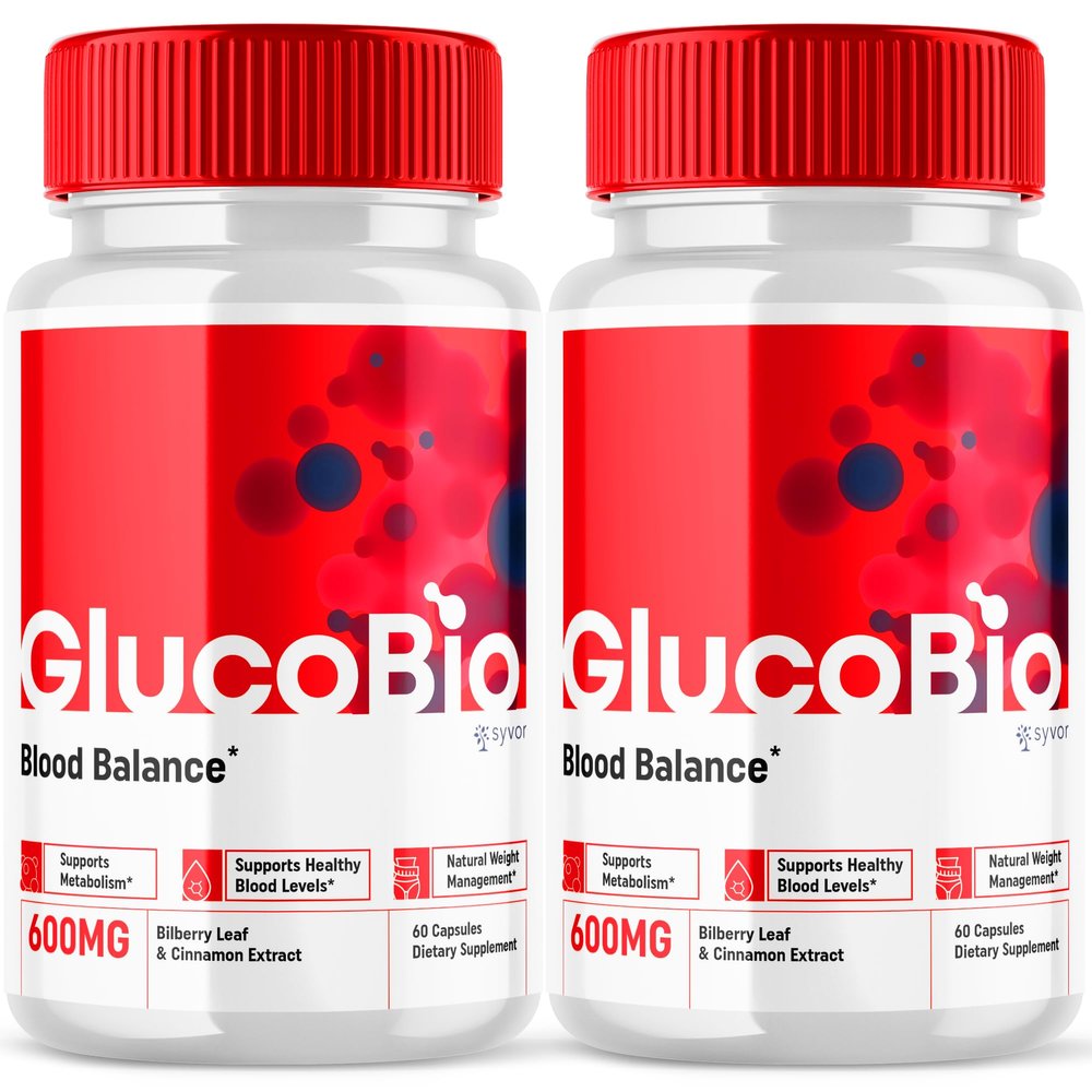 (2 Pack) Glucobio Capsules, Official Gluco Bio Advanced Health Support with All Natural Ingredients, Extra Strength Glucobio Glycogen Supplement Premium Wellness Support for Men & Women (120 Capsules)