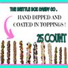 Chocolate Covered Pretzel Rods 25 Count Gift Box Assorted Toppings view 3