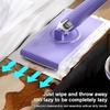 NineLife Basics Automatic Cloth Changing Mini Mop, 360 Rotating, Hands-Free, Portable, Dust Mop with Face Towels & Clip, White, 16 * 8 * 69.5 cm / 6.3 * 3.1 * 27.4 inches, For Floor Cleaning view 3