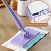 Automatic Cloth Changing Mini Mop,360 Rotating Automatic Cloth Changing Mop,Upgraded Hands-Free Mini Mop,Portable Mini Mop Push-Pull Handle Design,Dust Mop with Face Towels & Clip (Purple,36.6in) view 2